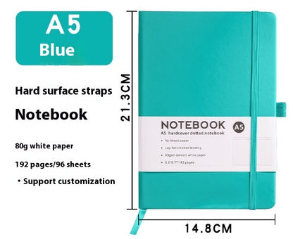 A5 Office Hand Skin Feeling Pu Leather Strap Diary