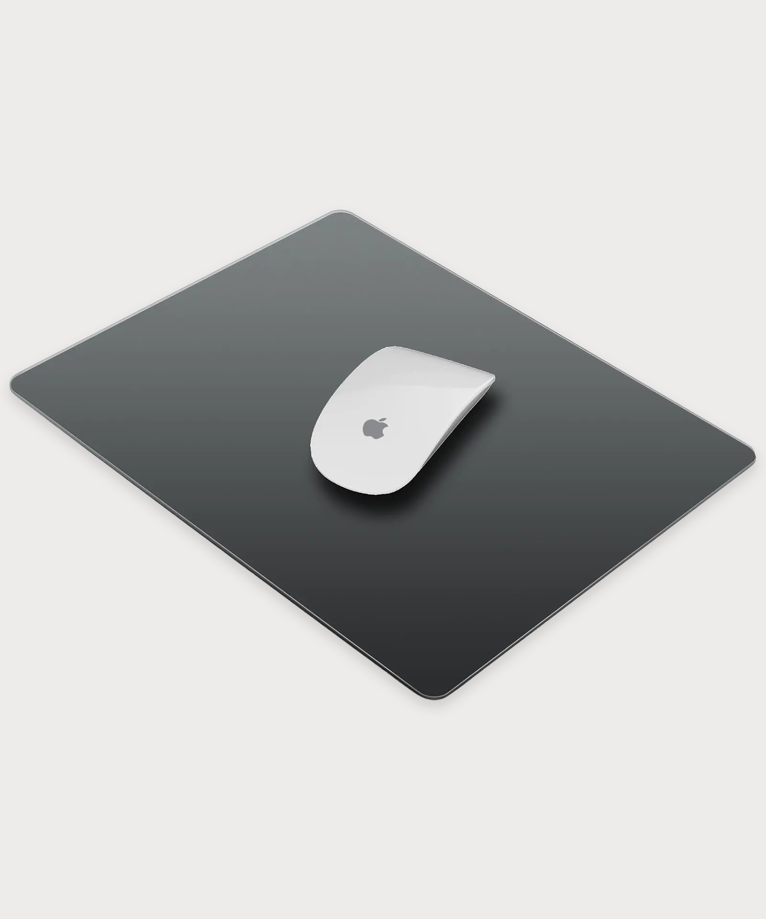 LANGBOHOS Laptop Hard Mousepad Glass Mouse Pad Small Mouse pad Portable Mouse Pad Waterproof and Durable Easy Clean Comes with a Soft Protective Bag Suitable for Mobile Office (Black-9.45 * 7.87)