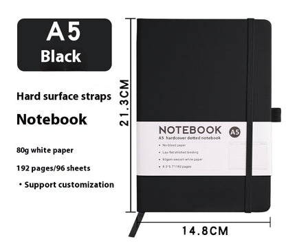 A5 Office Hand Skin Feeling Pu Leather Strap Diary