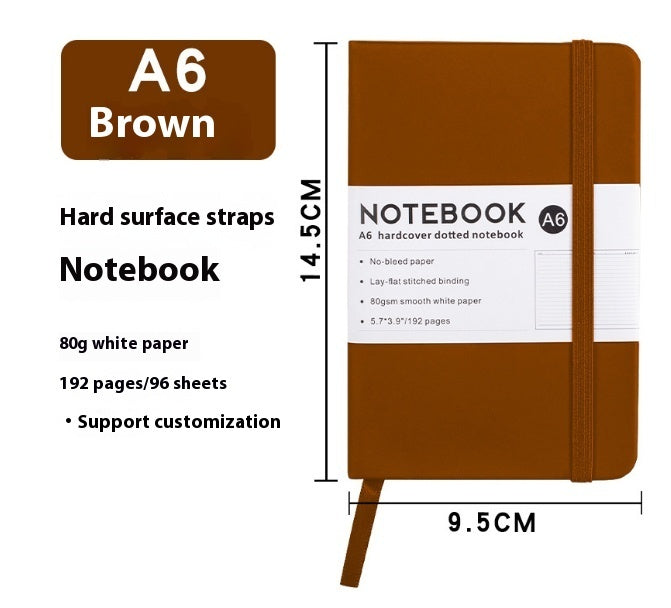 A5 Office Hand Skin Feeling Pu Leather Strap Diary