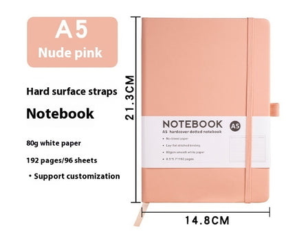 A5 Office Hand Skin Feeling Pu Leather Strap Diary