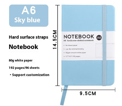 A5 Office Hand Skin Feeling Pu Leather Strap Diary