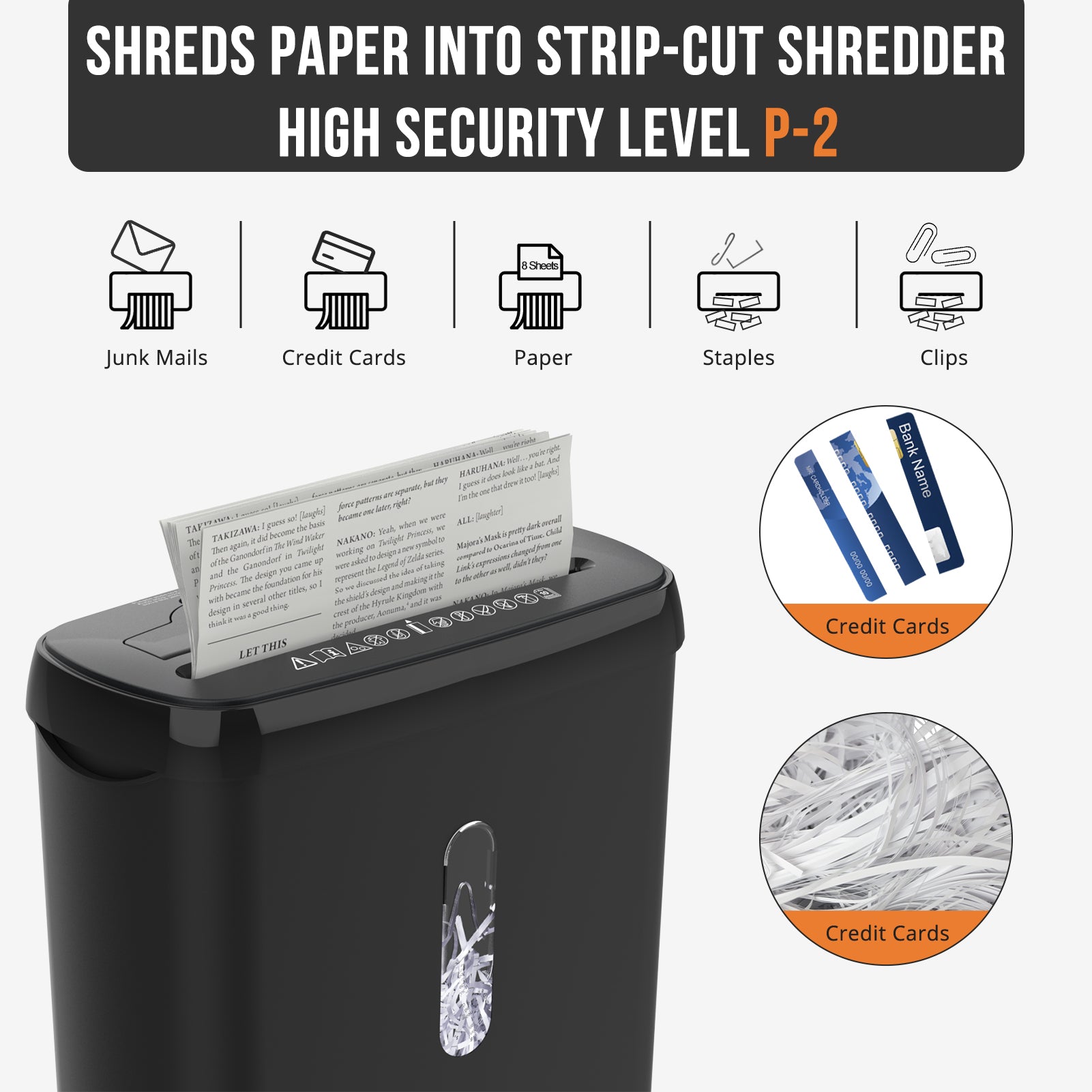 10-Sheet Paper Shredder P-2 Security
