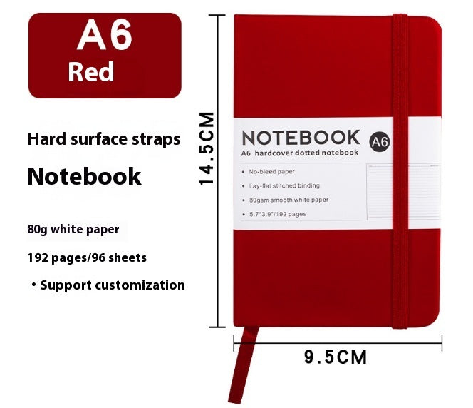 A5 Office Hand Skin Feeling Pu Leather Strap Diary