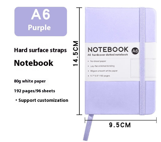 A5 Office Hand Skin Feeling Pu Leather Strap Diary