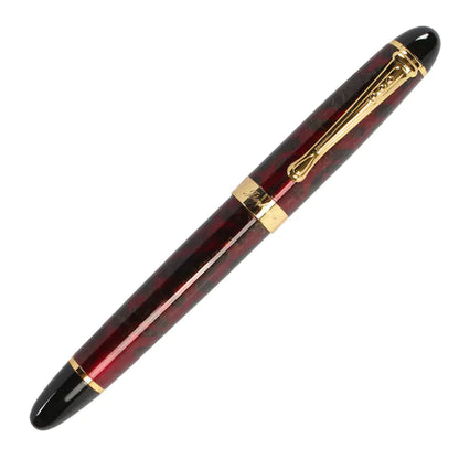 Metal Water-Based Ballpoint Pen and Marble Fountain Pen