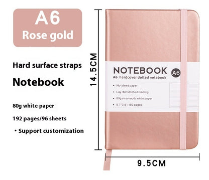 A5 Office Hand Skin Feeling Pu Leather Strap Diary