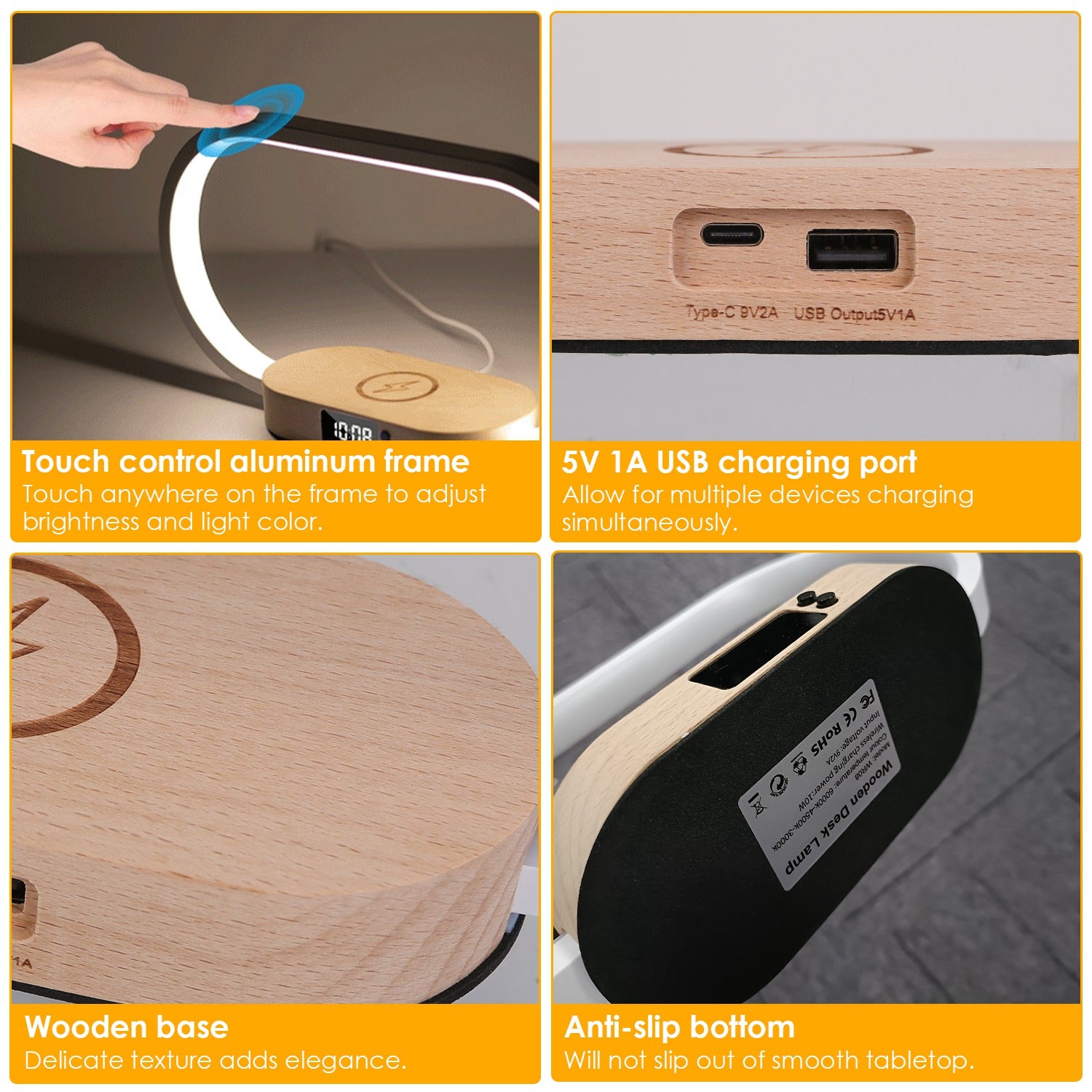 Wireless Charging Bedside Table Lamp