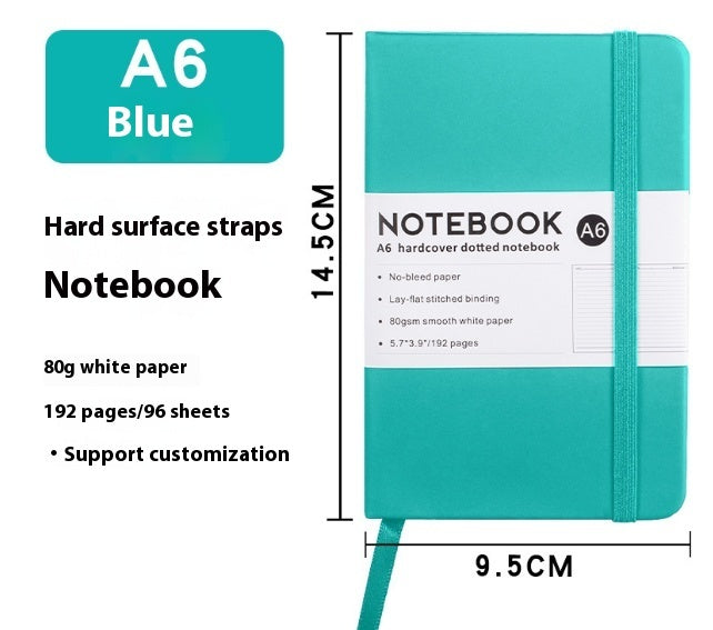 A5 Office Hand Skin Feeling Pu Leather Strap Diary