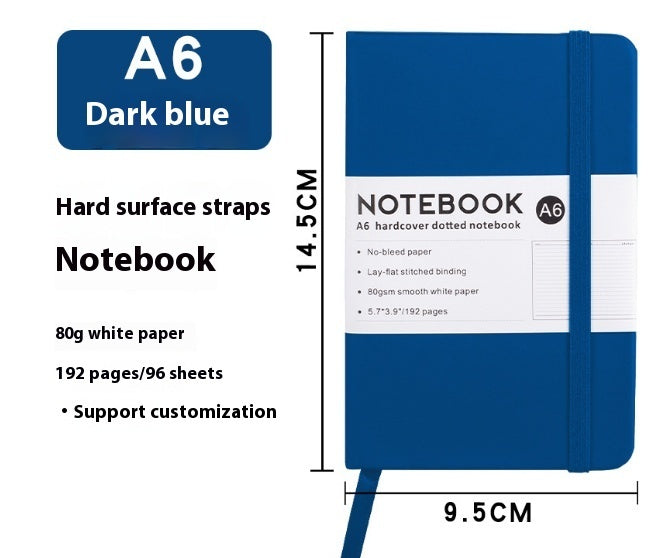 A5 Office Hand Skin Feeling Pu Leather Strap Diary