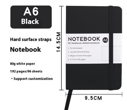 A5 Office Hand Skin Feeling Pu Leather Strap Diary