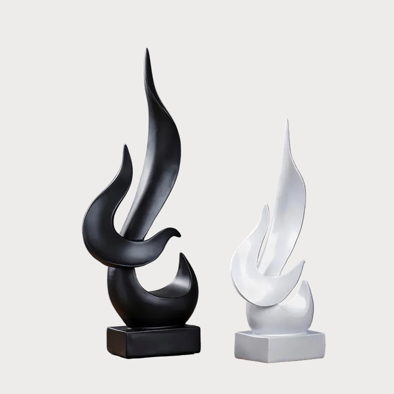 Modern Resin Flame Sculpture Fashion Living Room
