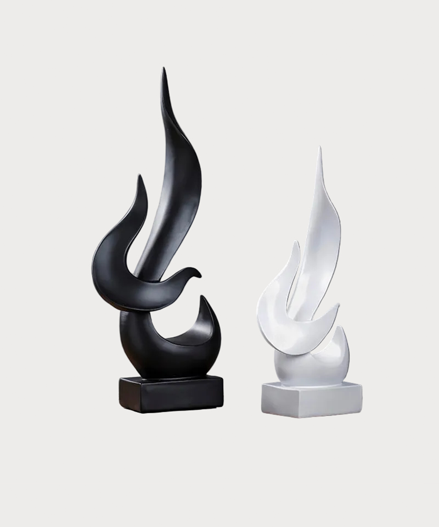 Modern Resin Flame Sculpture Fashion Living Room