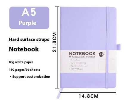 A5 Office Hand Skin Feeling Pu Leather Strap Diary