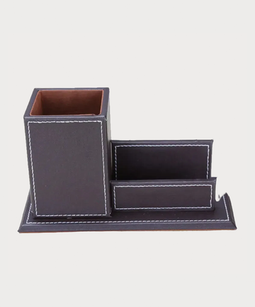 Leather Desk Organizer Set